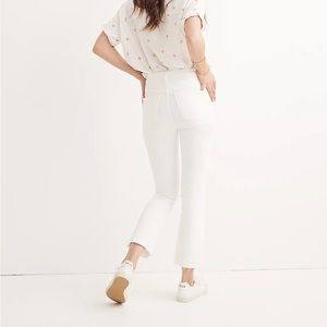 Cali Demi-Boot Jeans in Pure White: Raw-Hem Edition